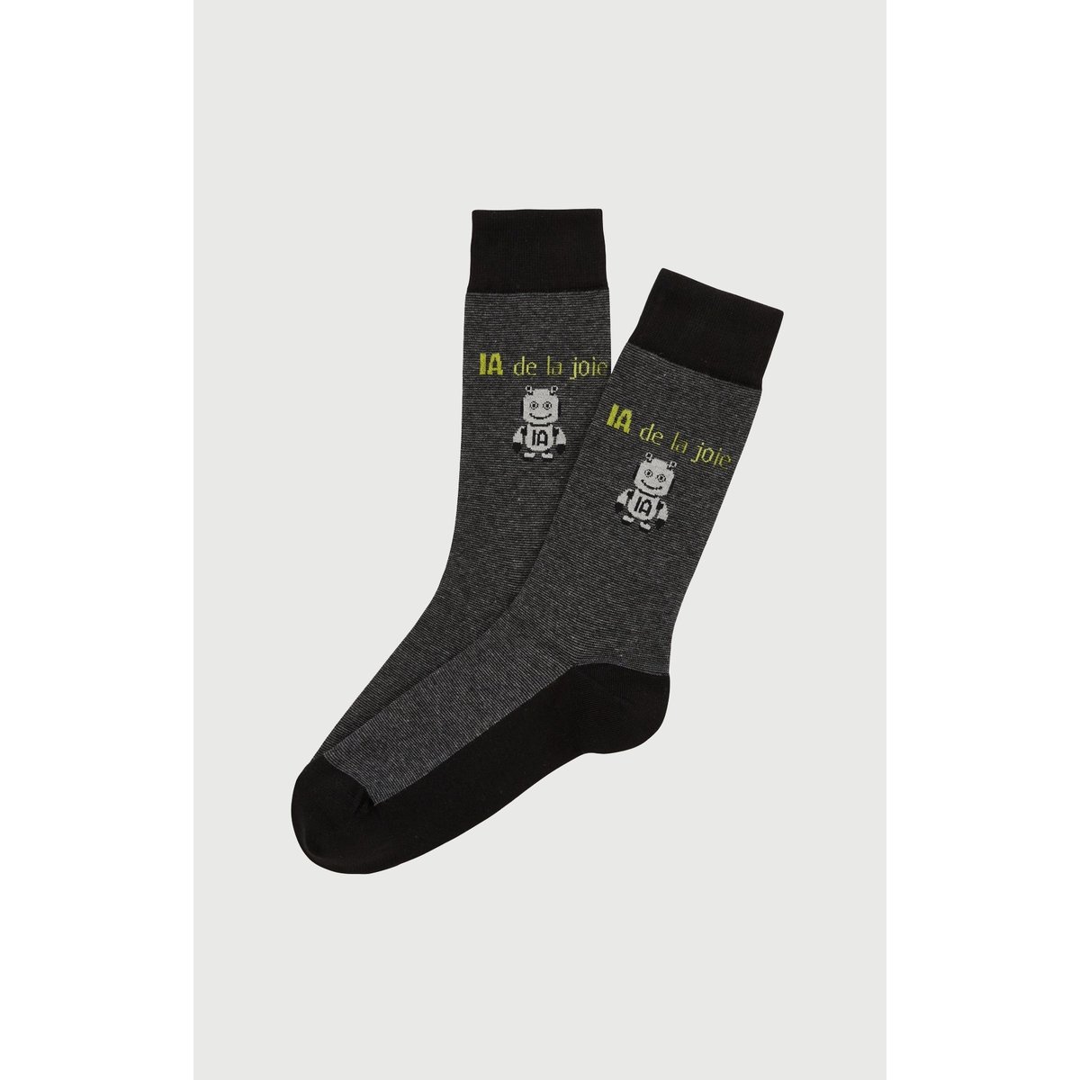 Chaussettes en coton imprimé IA de la joie noir, ARTHUR