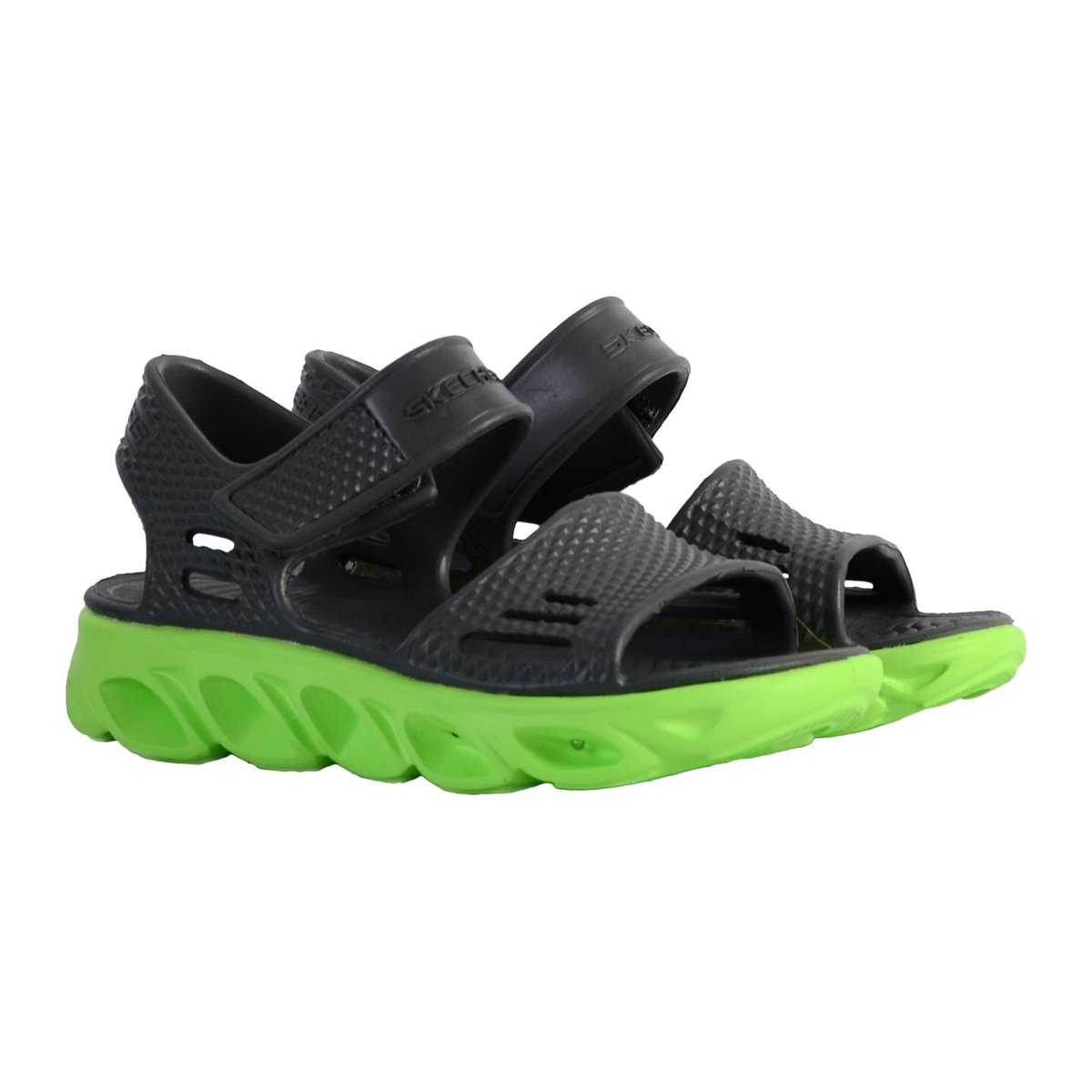 Sandale à Scratch Solzo charbon/citron vert, SKECHERS
