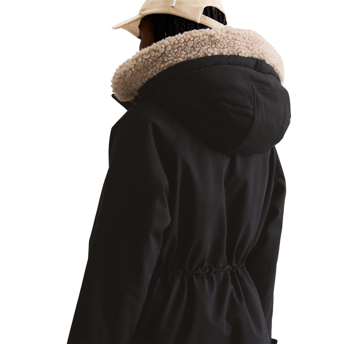 Veste outdoor oversize en sergé de coton bio stretch noir, MARC O’POLO DENIM
