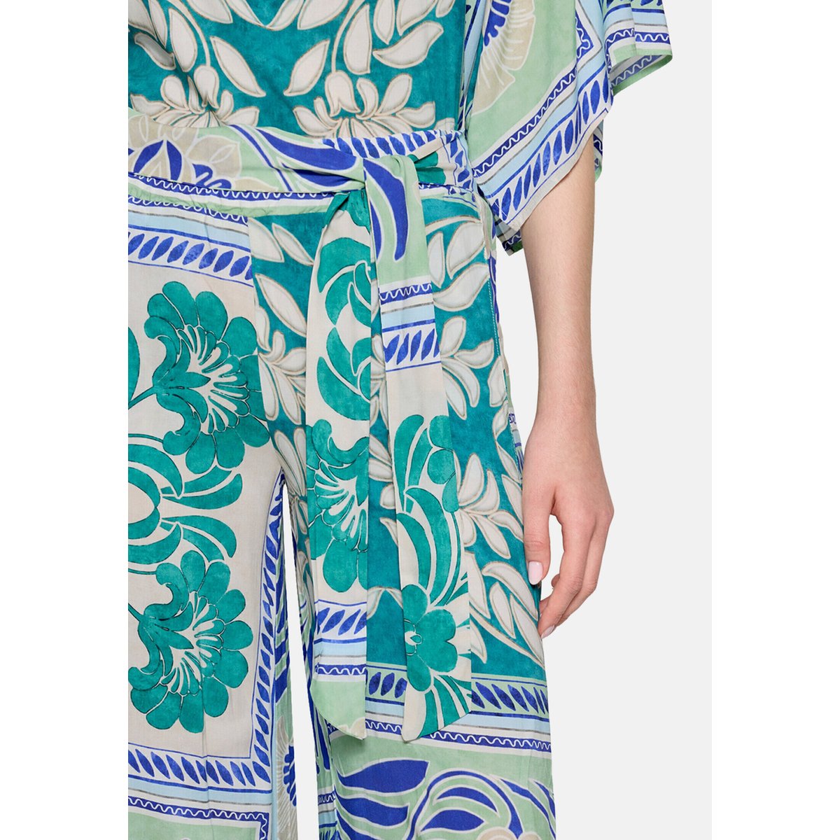 Pantalon palazzo à élastique green/blue, CARTOON