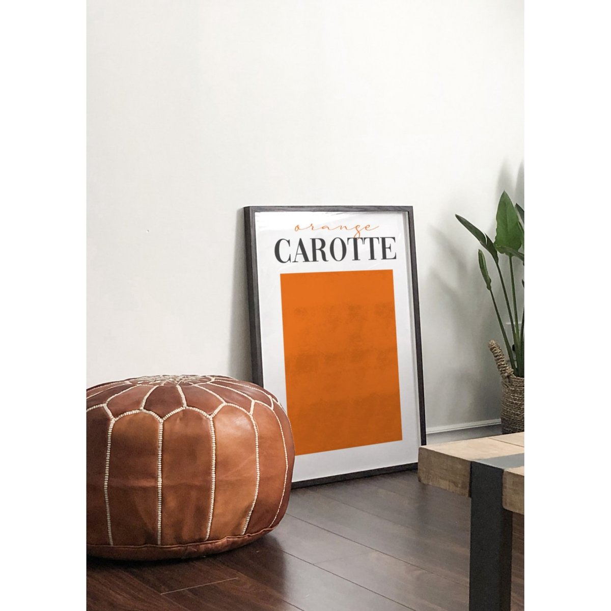 Affiche Orange Carotte blanc, L'AFFICHERIE