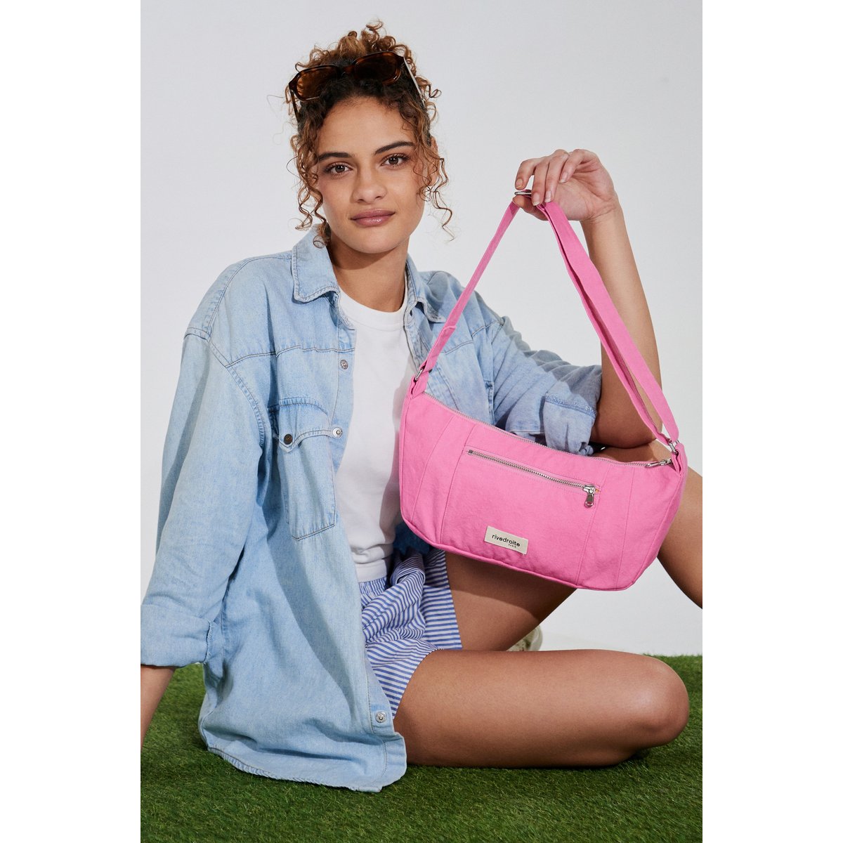 Sac à main CHARLOT XS rose bonbon, RIVEDROITE