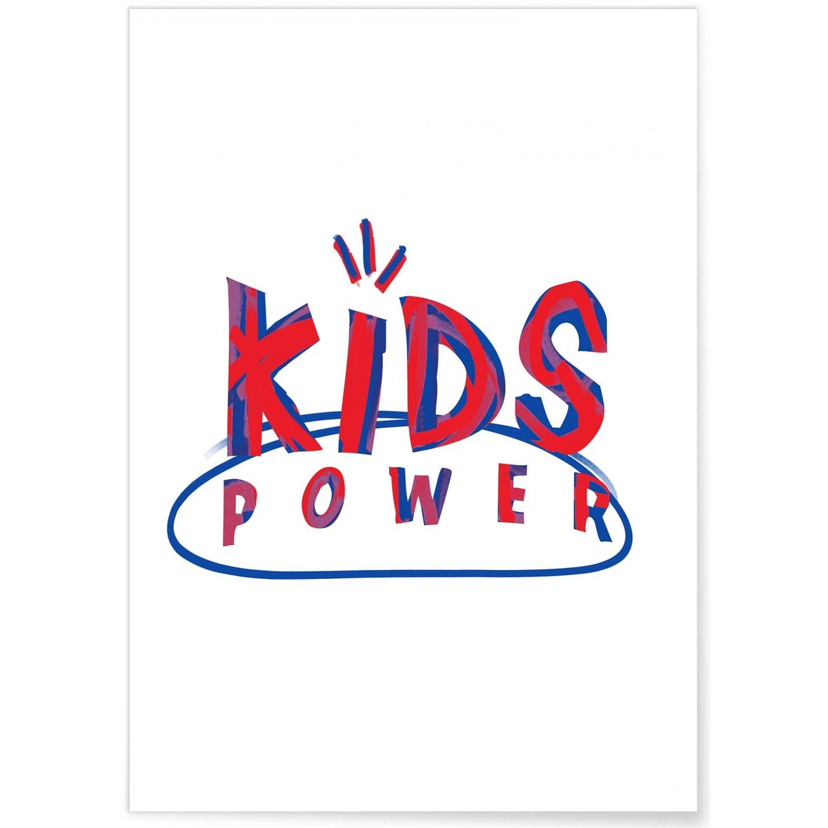 Affiche 'Kids Power' blanc, L'AFFICHERIE