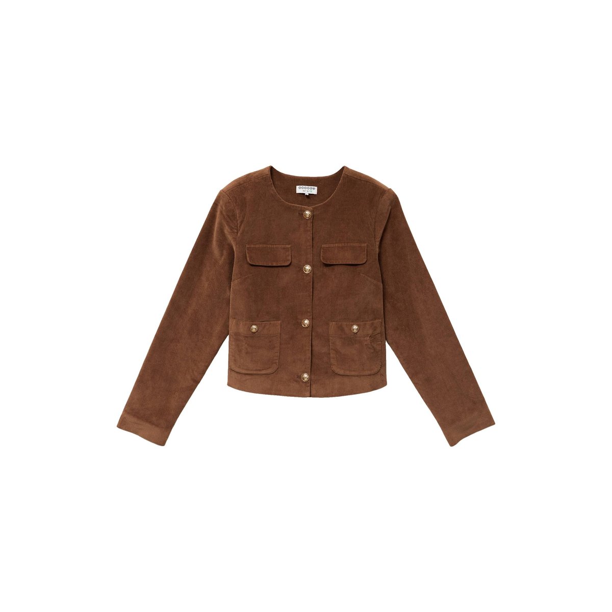 Veste manches longues en velours vieux rose, BONOBO
