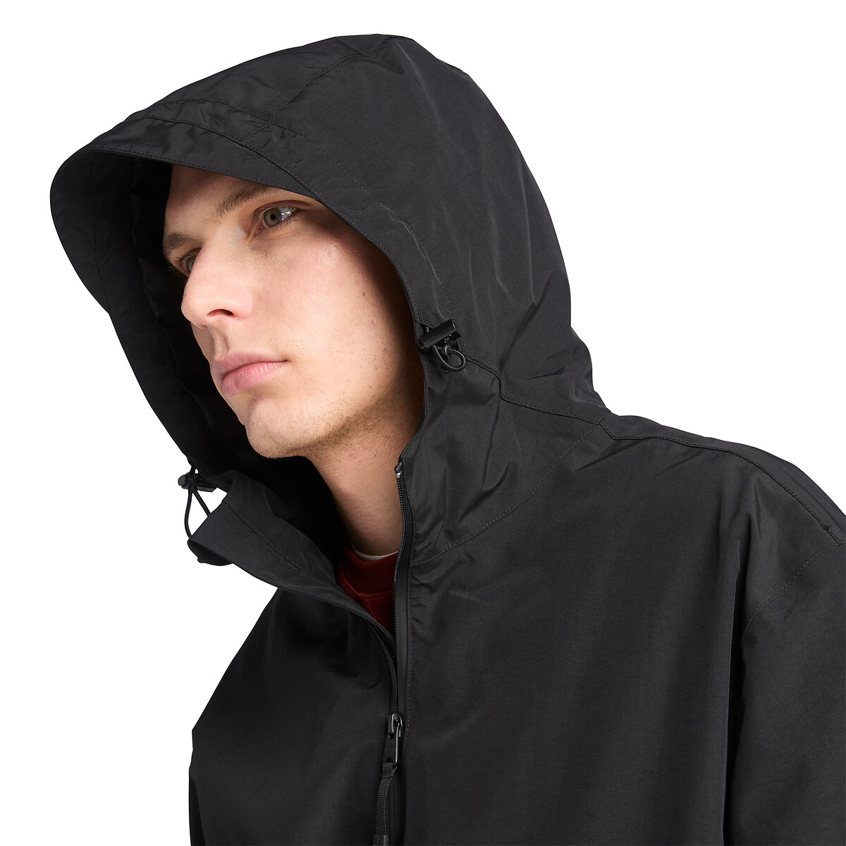 Corta-vento com capuz preto , TIMBERLAND