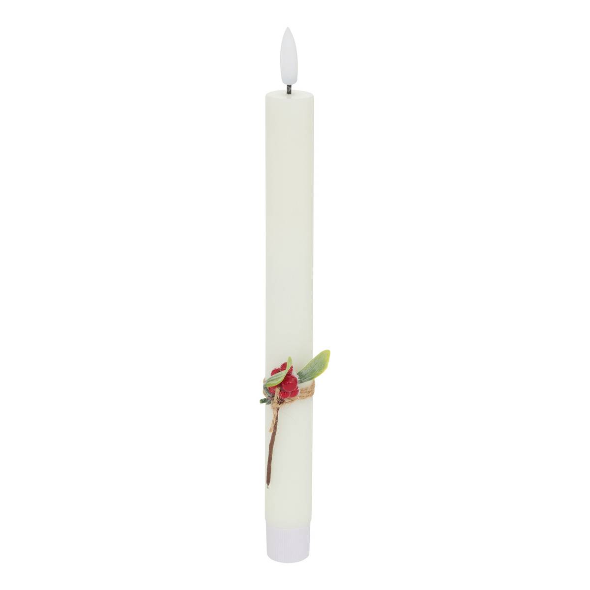Lot de 2 bougies LED Lupa bâton blanc blanc, ATMOSPHERA