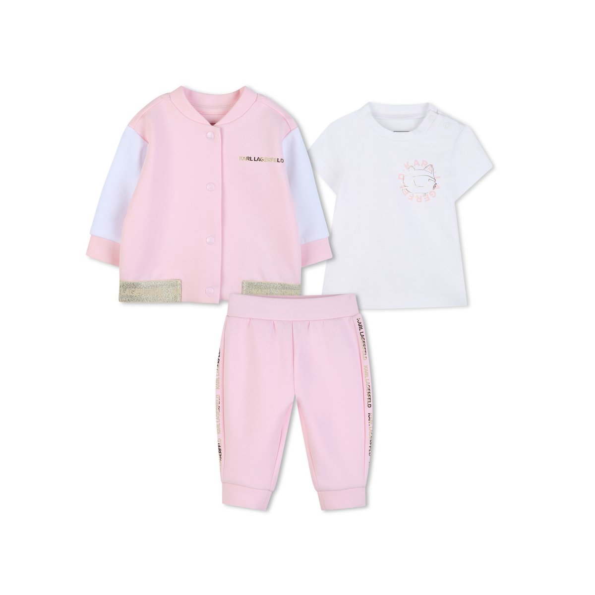 Ensemble de jogging rose blanc, KARL LAGERFELD KIDS