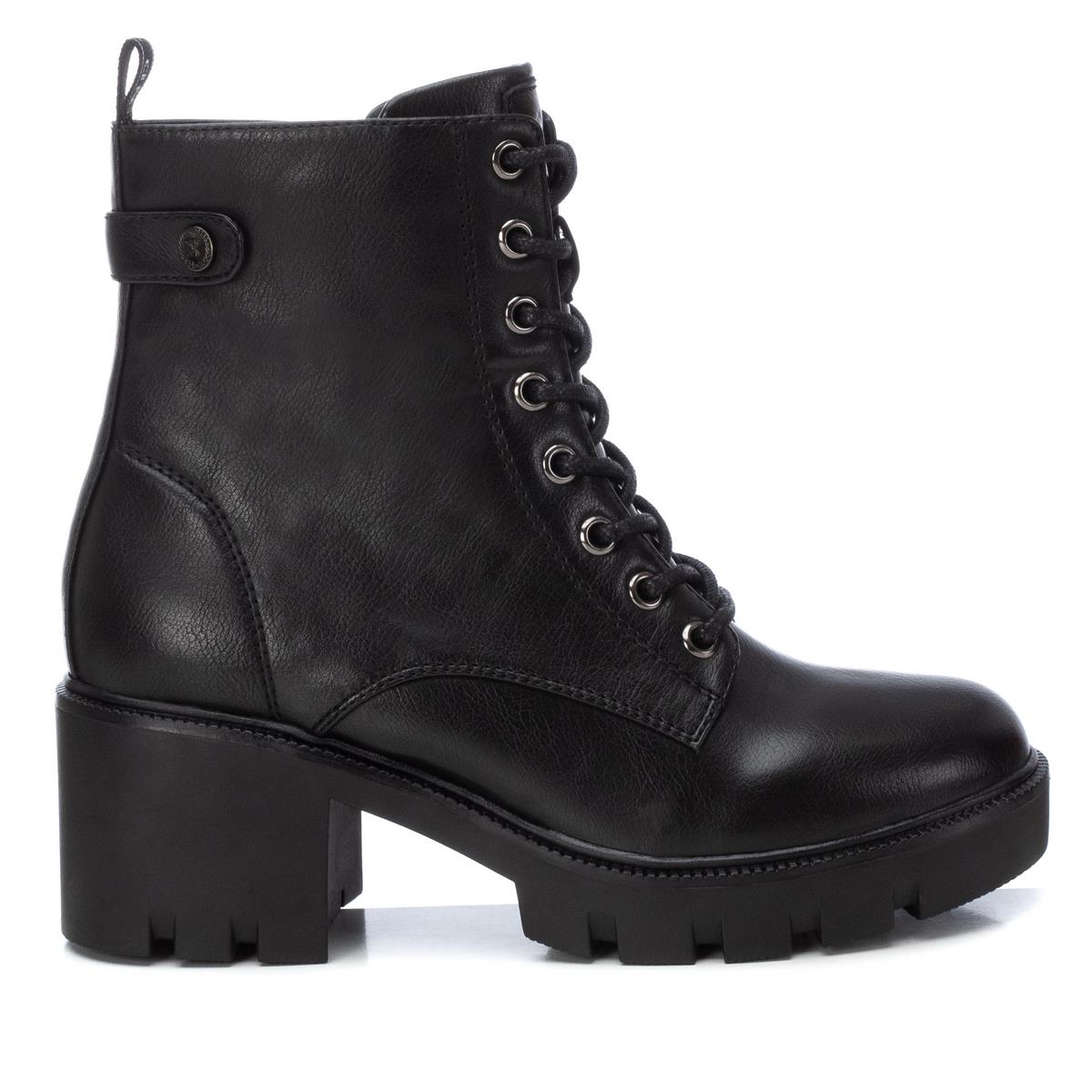 Bottine Militaire Talon Décontractée Fermeture éclair noir, XTI