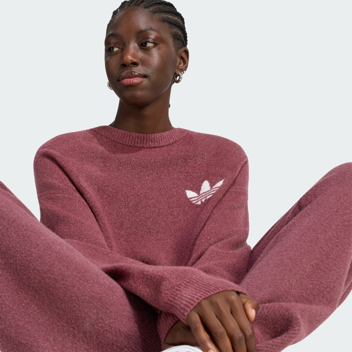 Pull Maille Adidas Originals Athl Dept Pull Maille Adidas Originals Athl Dept burgundy, adidas Originals
