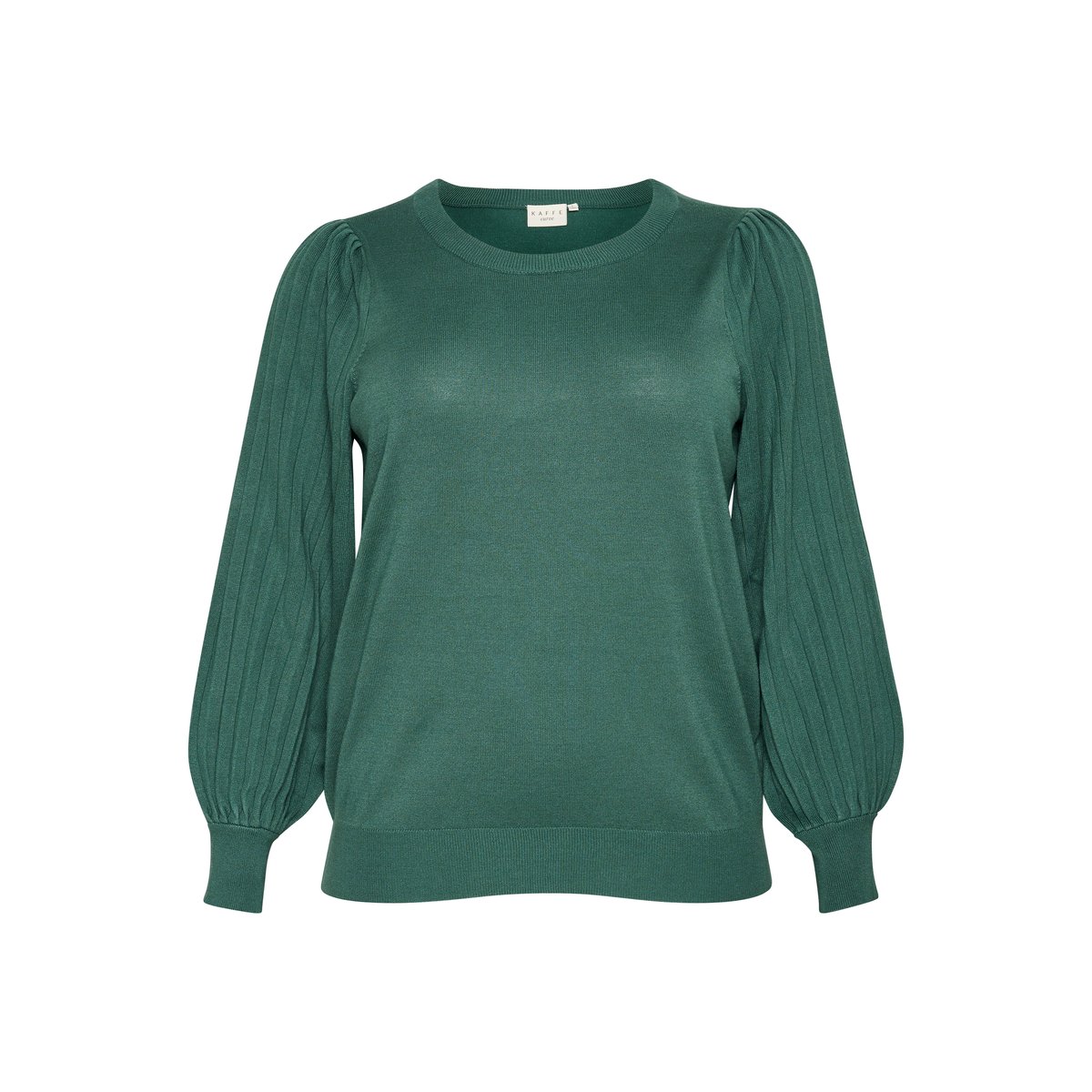 Pullover tricoté vert garden topiary, KAFFE CURVE