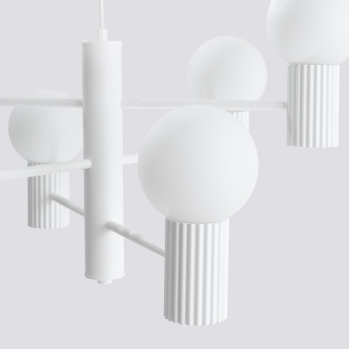 Lustre Aluminium Blanc G9 6 Halo blanc, EDEN