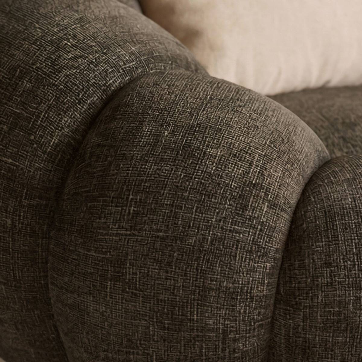 Fauteuil nuage en tissu HÉLÉNA marron, MADE IN MEUBLES 