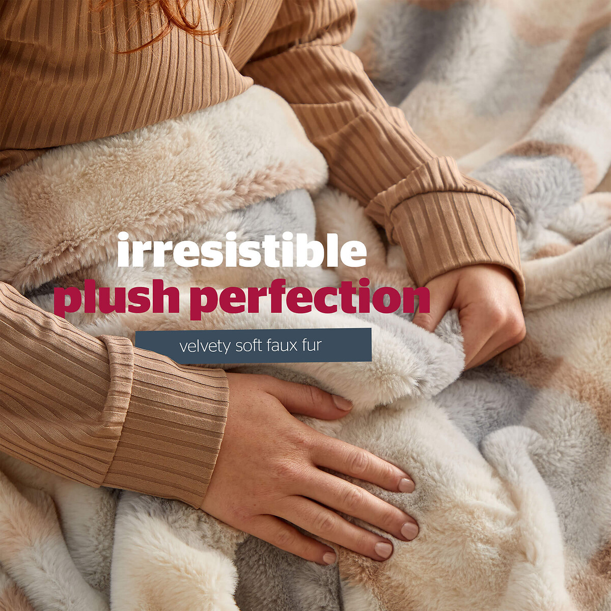 Snugsie Faux Fur Throw natural, SILENTNIGHT