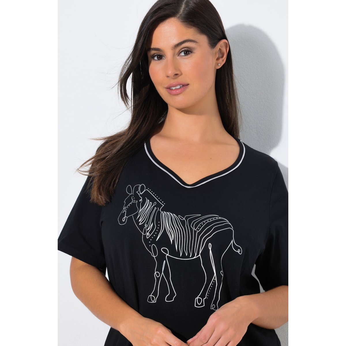 Pyjama, motif zèbre noir, ULLA POPKEN