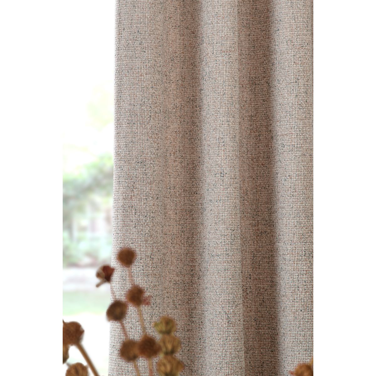 Rideaux texturés épais et chinés à œillets naturel, NEXT