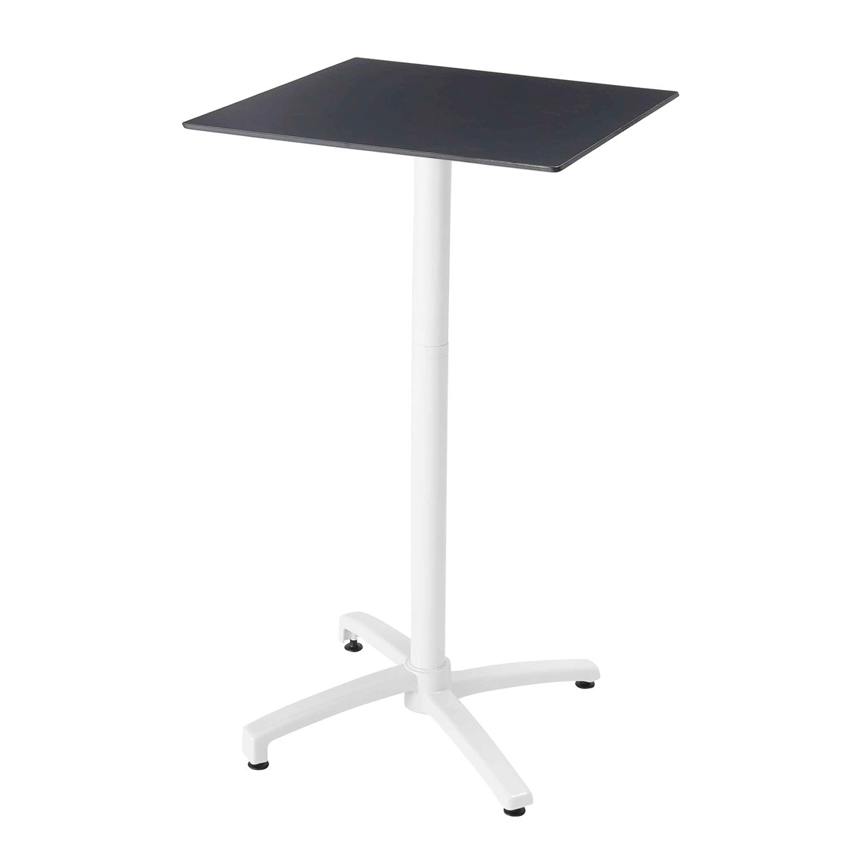 Ensemble table inclinable en hpl avec chaises hautes en métal, OPERA gris anthracite, OVIALA
