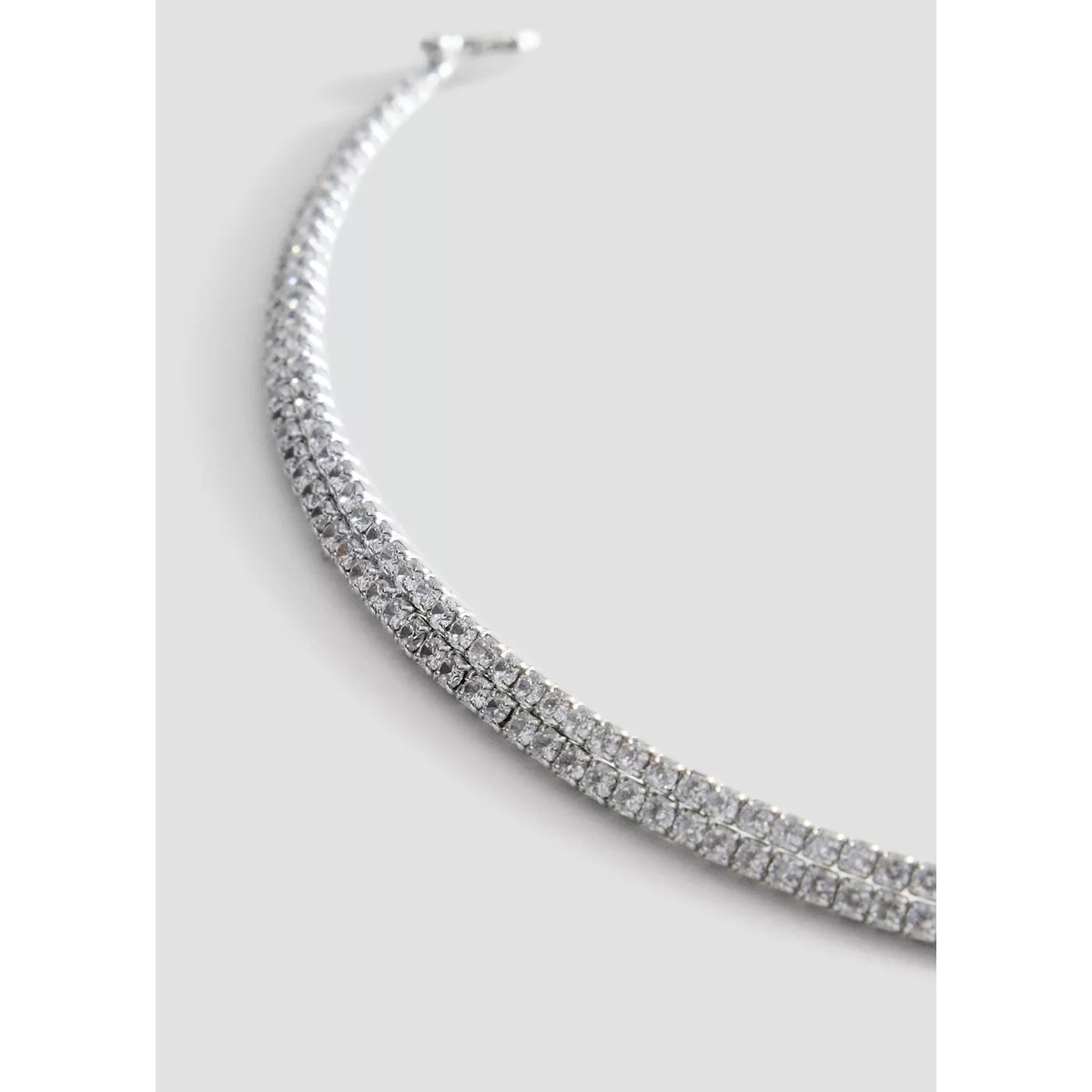 Collier avec détails brillants argent, MANGO