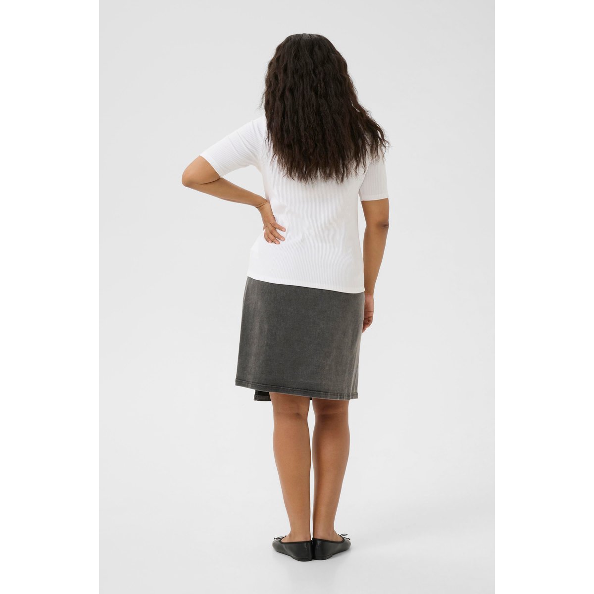 T-shirt à manches courtes blanc optical white, KAFFE CURVE