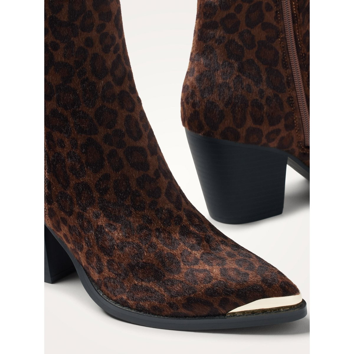 Bottines santiags Amandine à talon marron léopard, VANESSA WU
