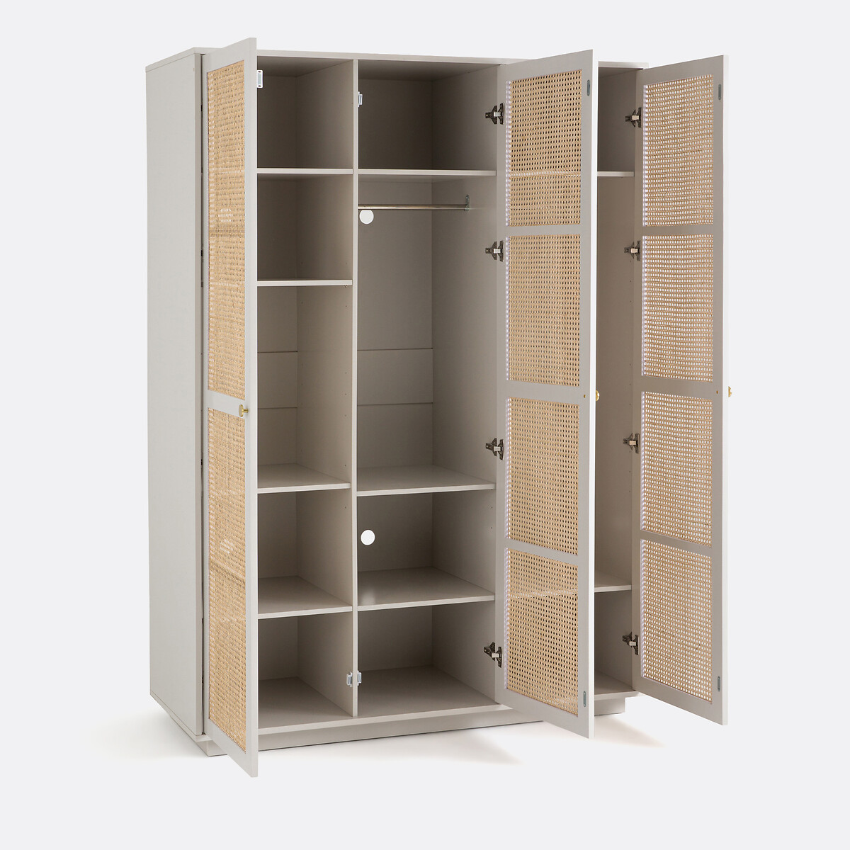 Armoire 3 portes, Paola gris/naturel, LA REDOUTE INTERIEURS