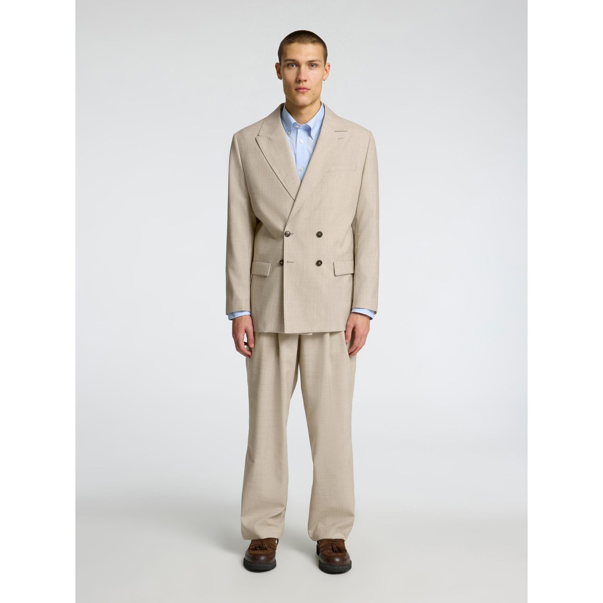 Blazer À Double Boutonnage egret, SELECTED