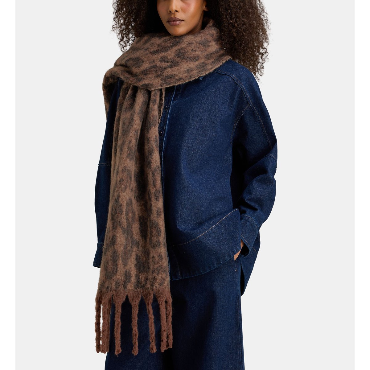 Echarpe sanaria marron, GALERIES LAFAYETTE