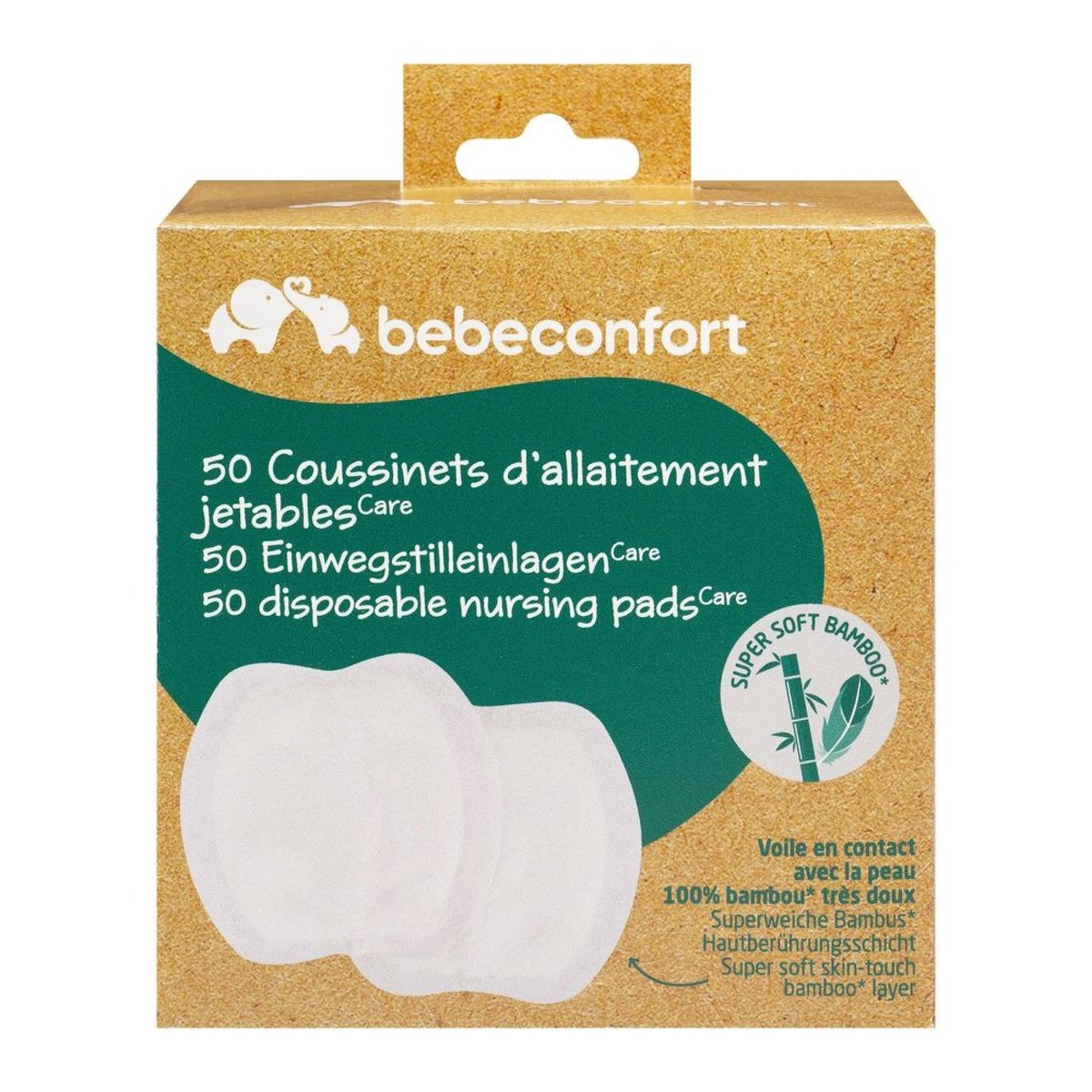 Lot de 50 coussinets d'allaitement jetables couleur unique, BEBECONFORT
