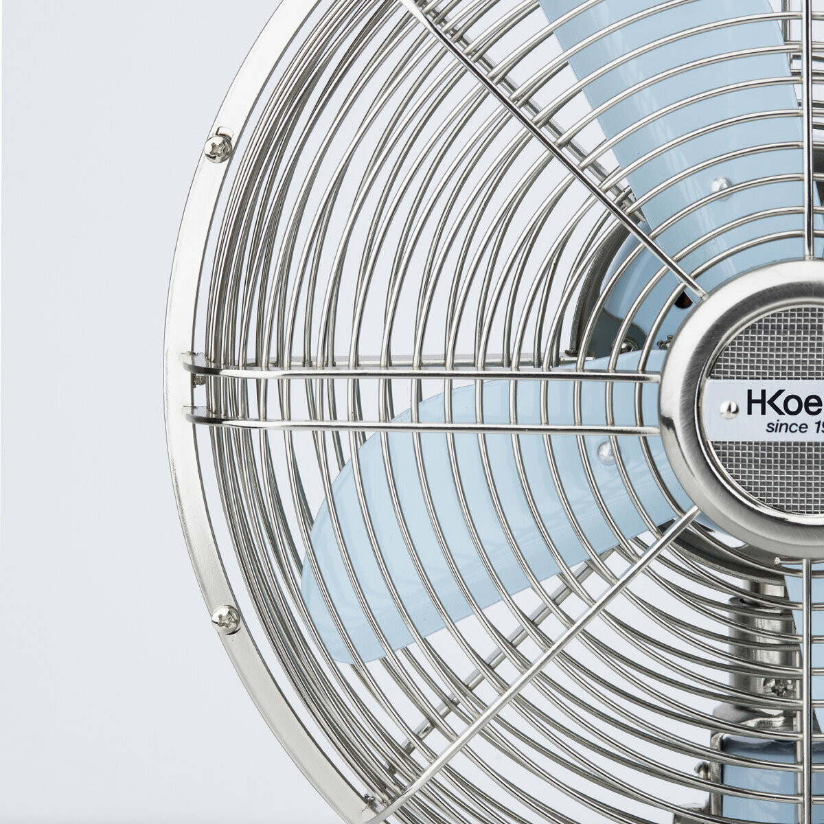 ventilateur design métal - joe50 bleu, H.KOENIG