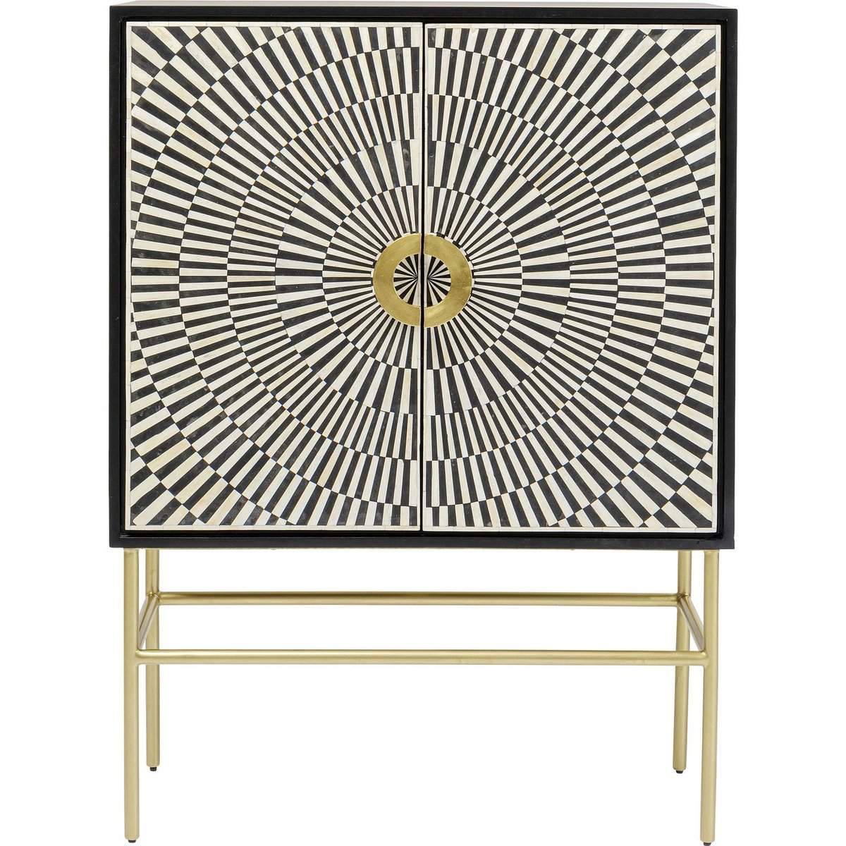 Buffet haut effet d'optique, ELECTRO noir et blanc, KARE DESIGN