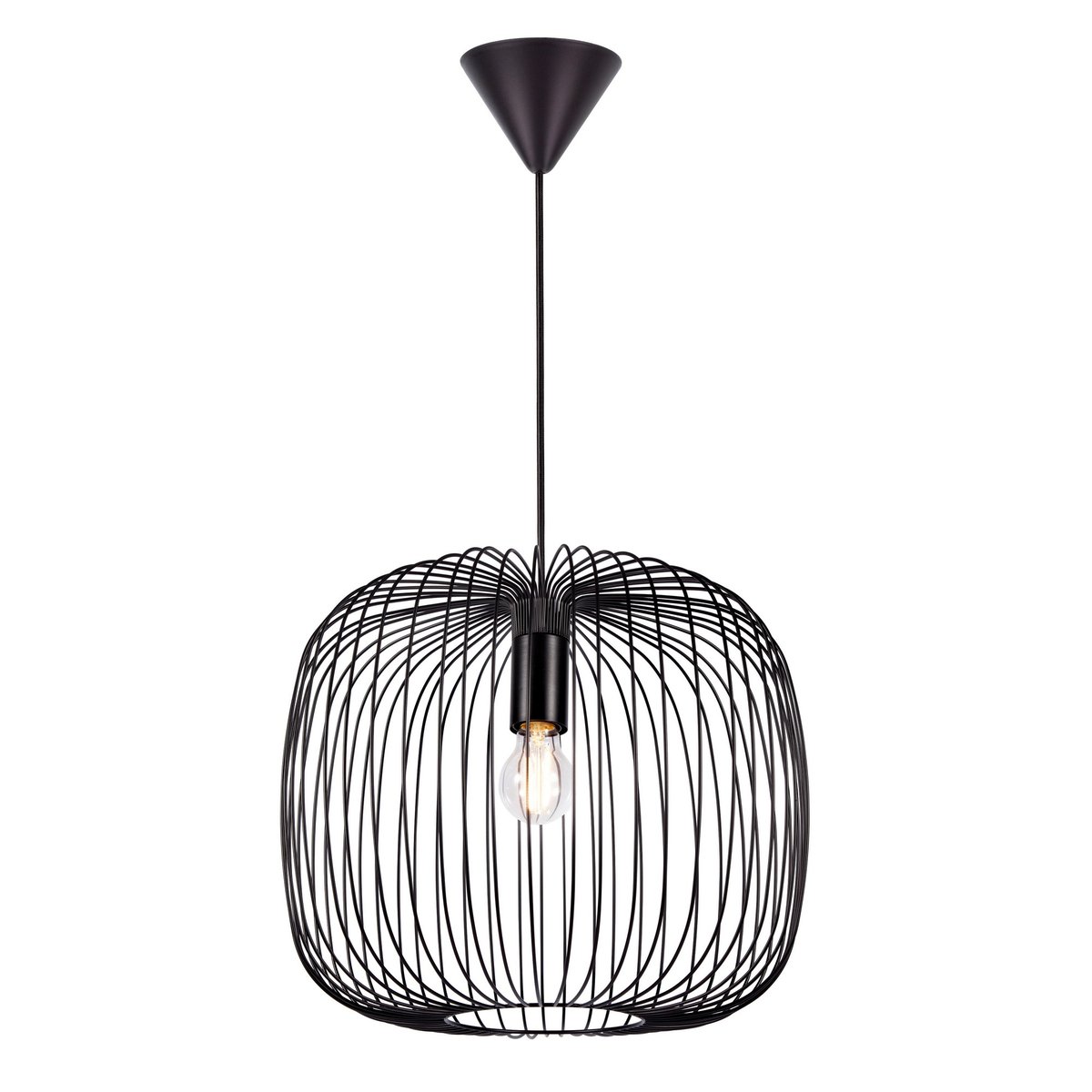 Suspension conception minimaliste et industrielle en métal, BERONI noir, NORDLUX