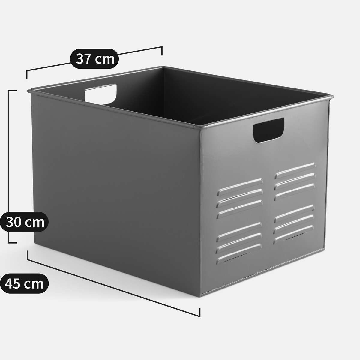Hiba Metal Storage Box black, LA REDOUTE INTERIEURS