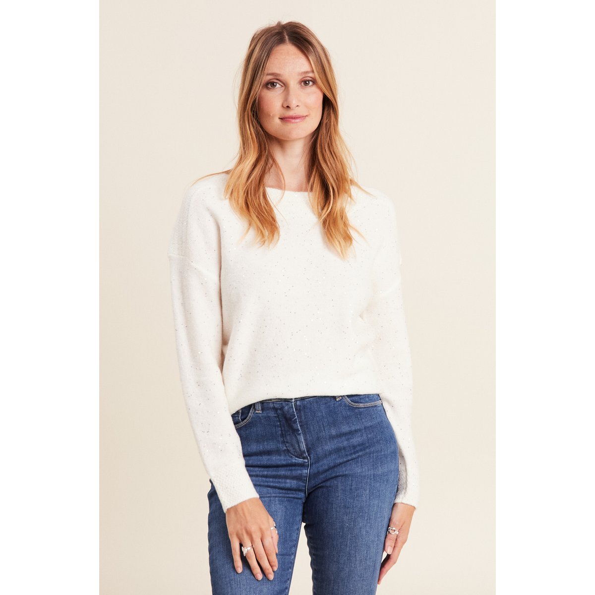 Pull manches longues ecru, BREAL