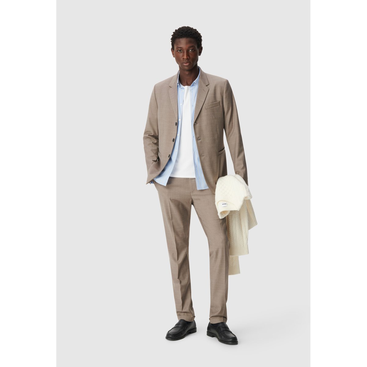 Veste de costume chiné TRAVEL SUIT* marron, IKKS