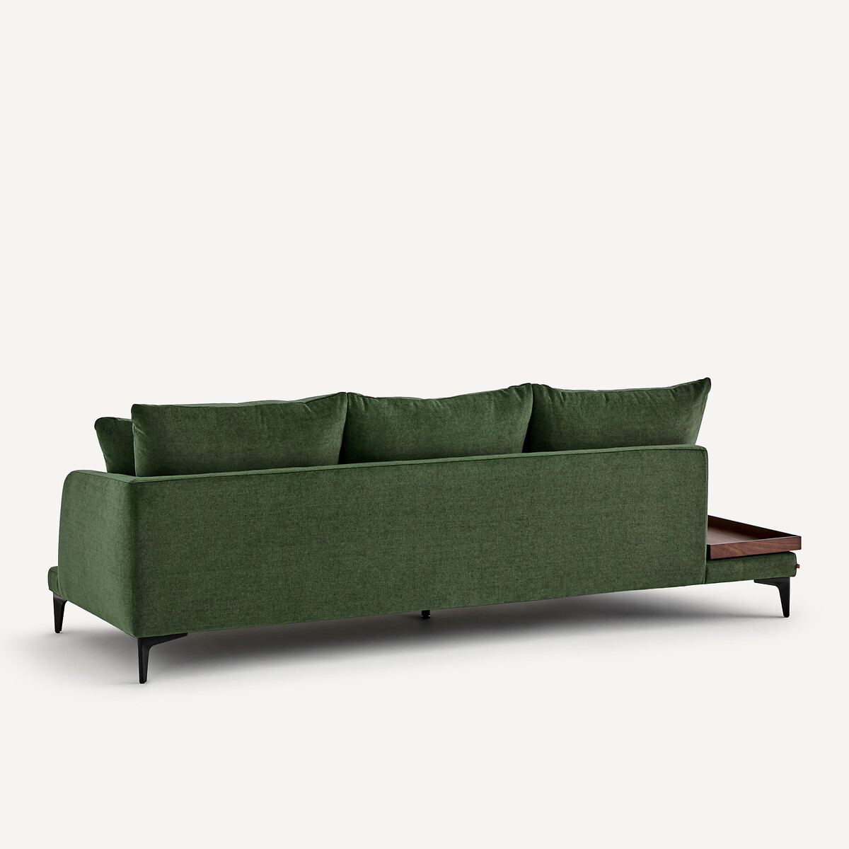 Mezzo divano con vassoio, in misto poliestere, MODERNISTE verde foresta, EMMANUEL GALLINA X AM.PM