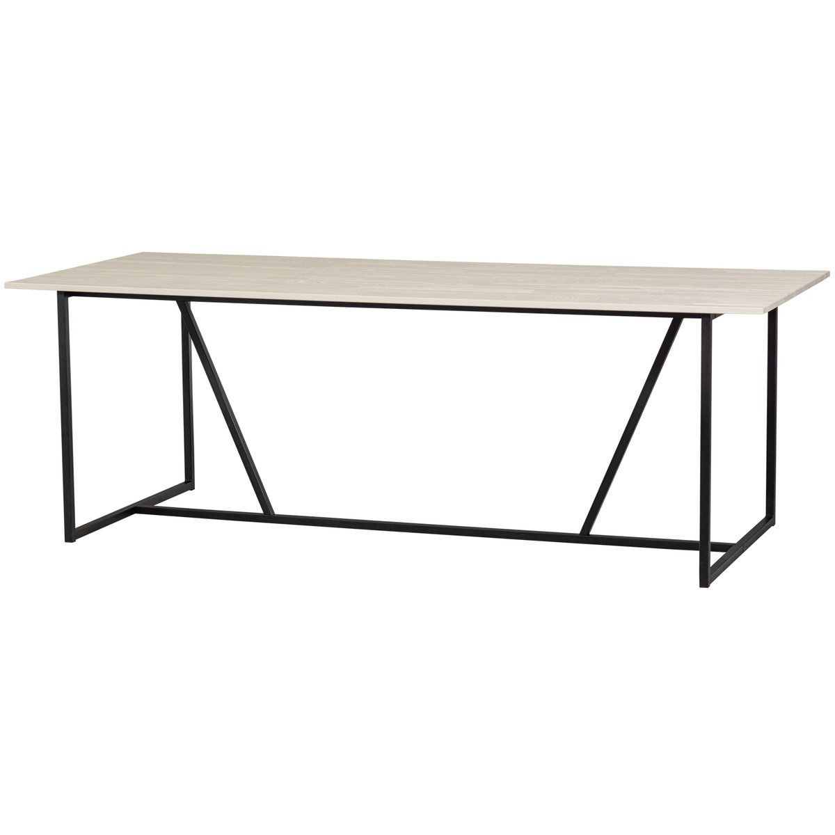 Table à manger en frêne 6 personnes SILAS beige, WOOOD