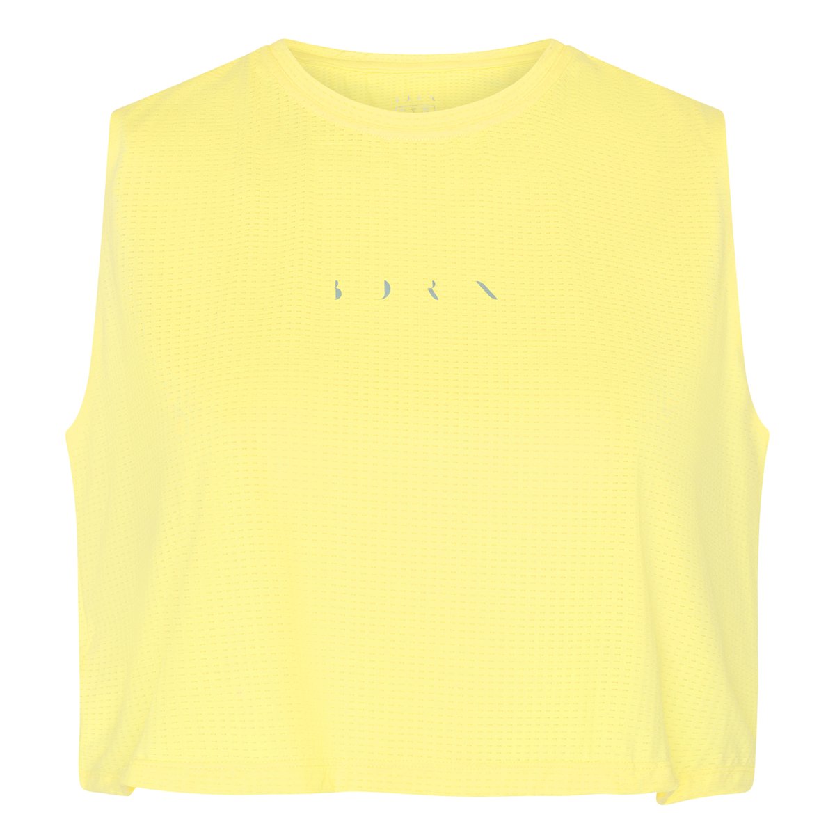 T-shirt de sport femme Nyx Sans manches détails réfléchissants jaune citron, BORN