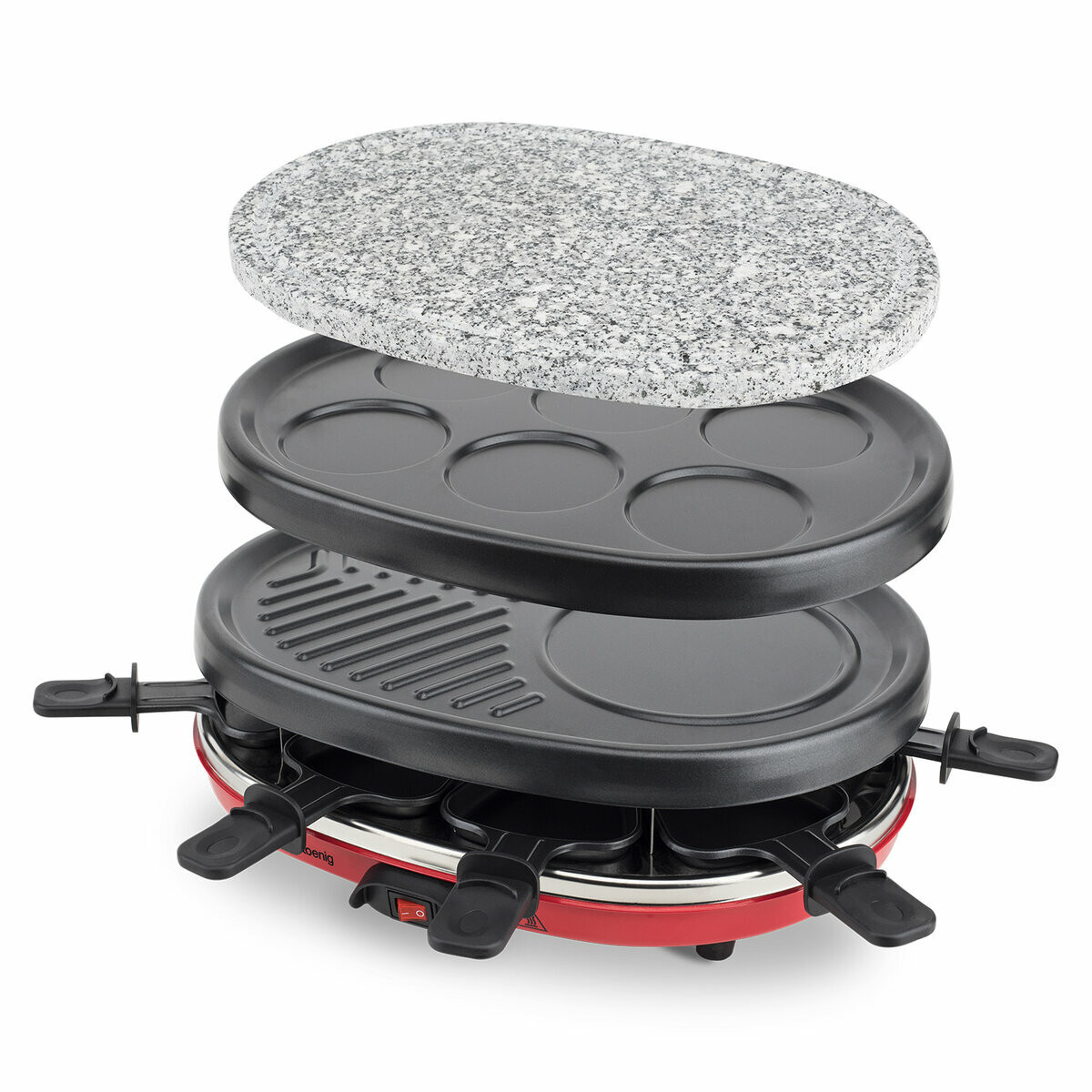 raclette 4 en 1 pour 8 personnes - rp412 multicolore, H.KOENIG