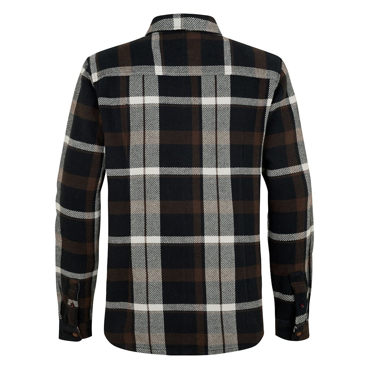 Casaco modelo camisa, padrão xadrez, mangas compridas preto , PETROL INDUSTRIES