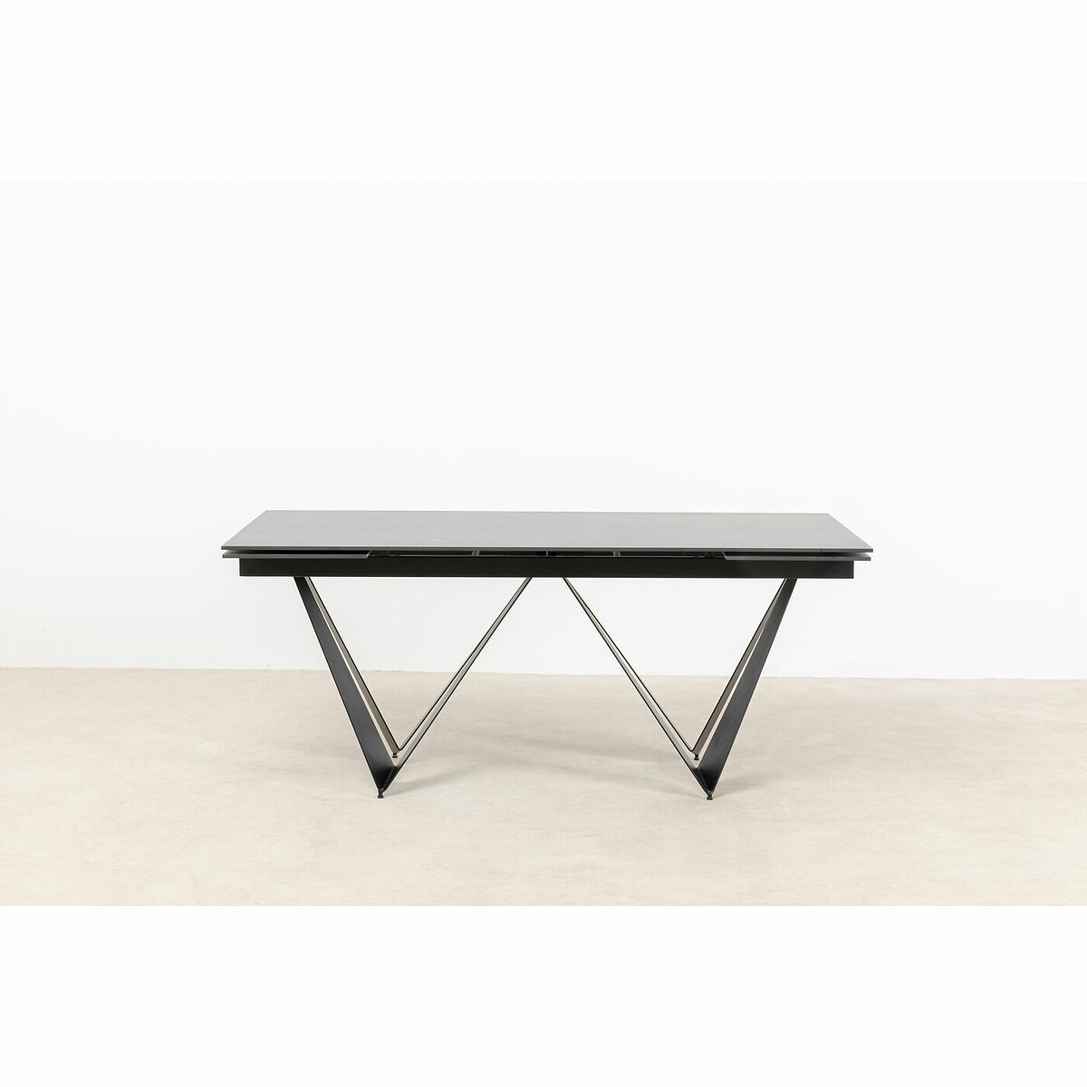Extension Table Sandra 180(40+40)x90cm black, KARE DESIGN