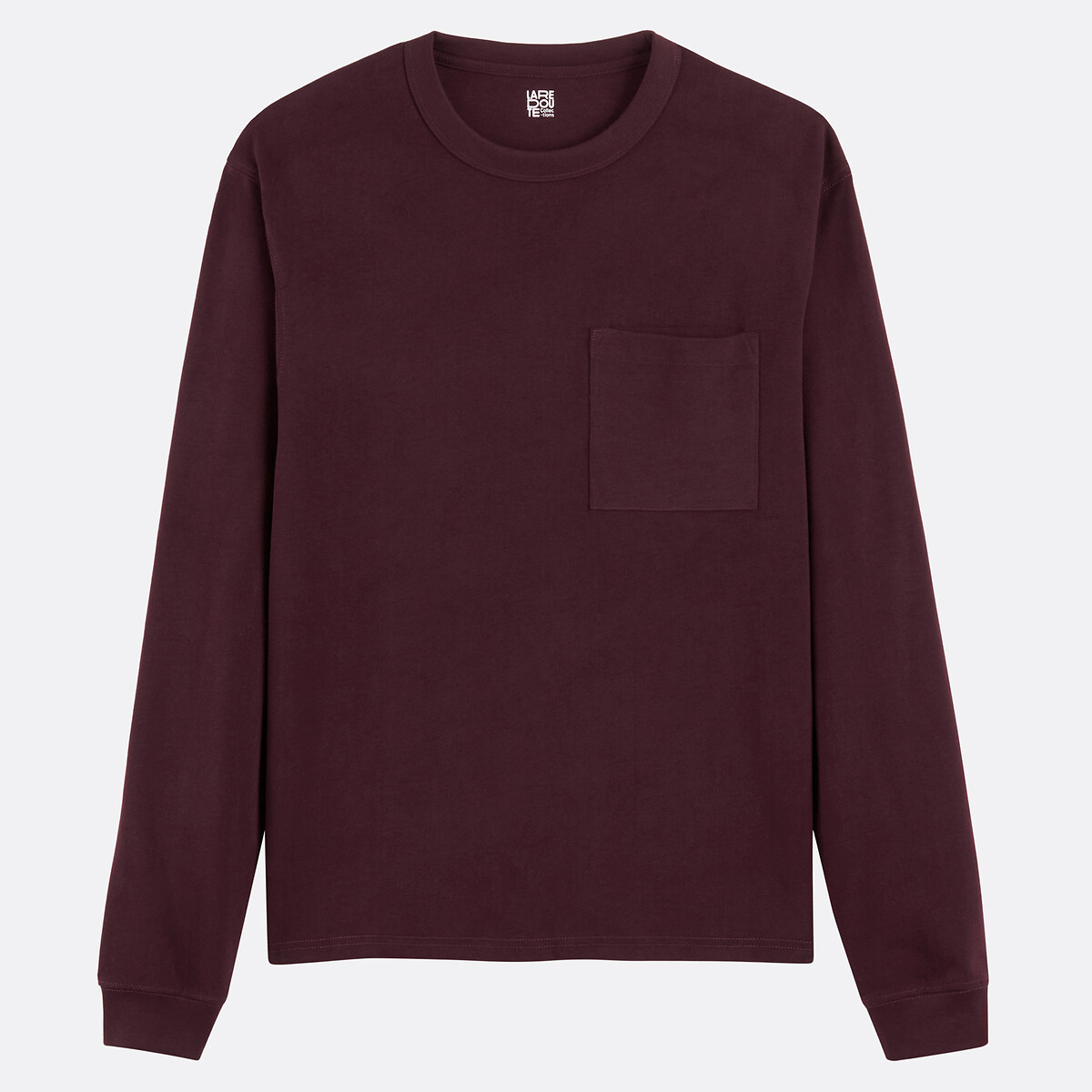 Thick Cotton Soft Feel T-Shirt burgundy, LA REDOUTE COLLECTIONS