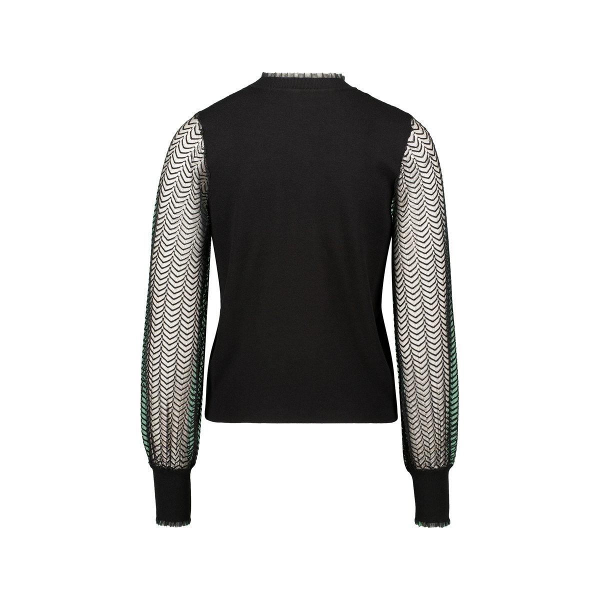 Pullover mit transparenten ärmeln black beauty, ZERO