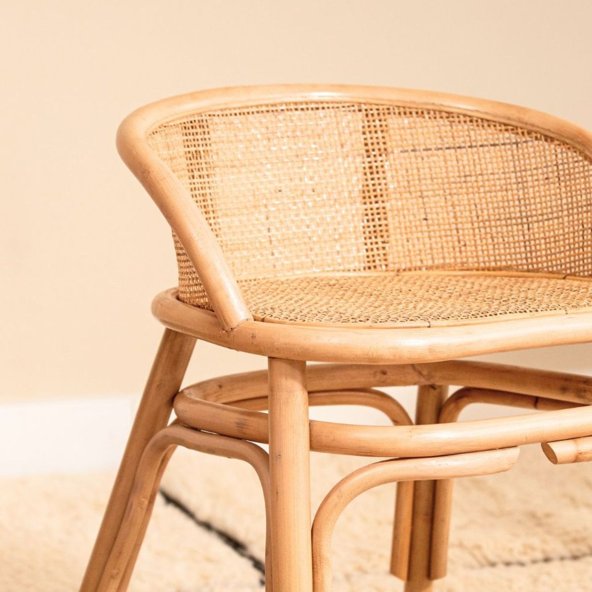 Chaise junior rotin et cannage - PALM naturel, SAUDARA COLLECTIONS