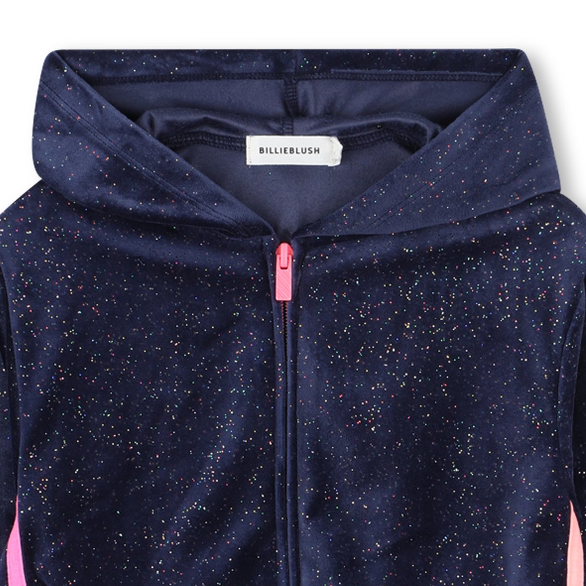 Cardigan en velours brillant indigo blue, BILLIEBLUSH