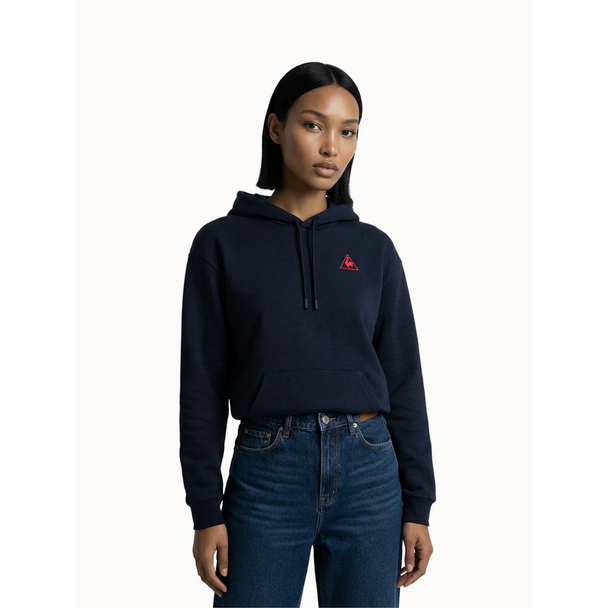 Sweat à capuche relax L'Amour du Sport en molleton gratté L'AMOUR DU SPORT blue, LE COQ SPORTIF