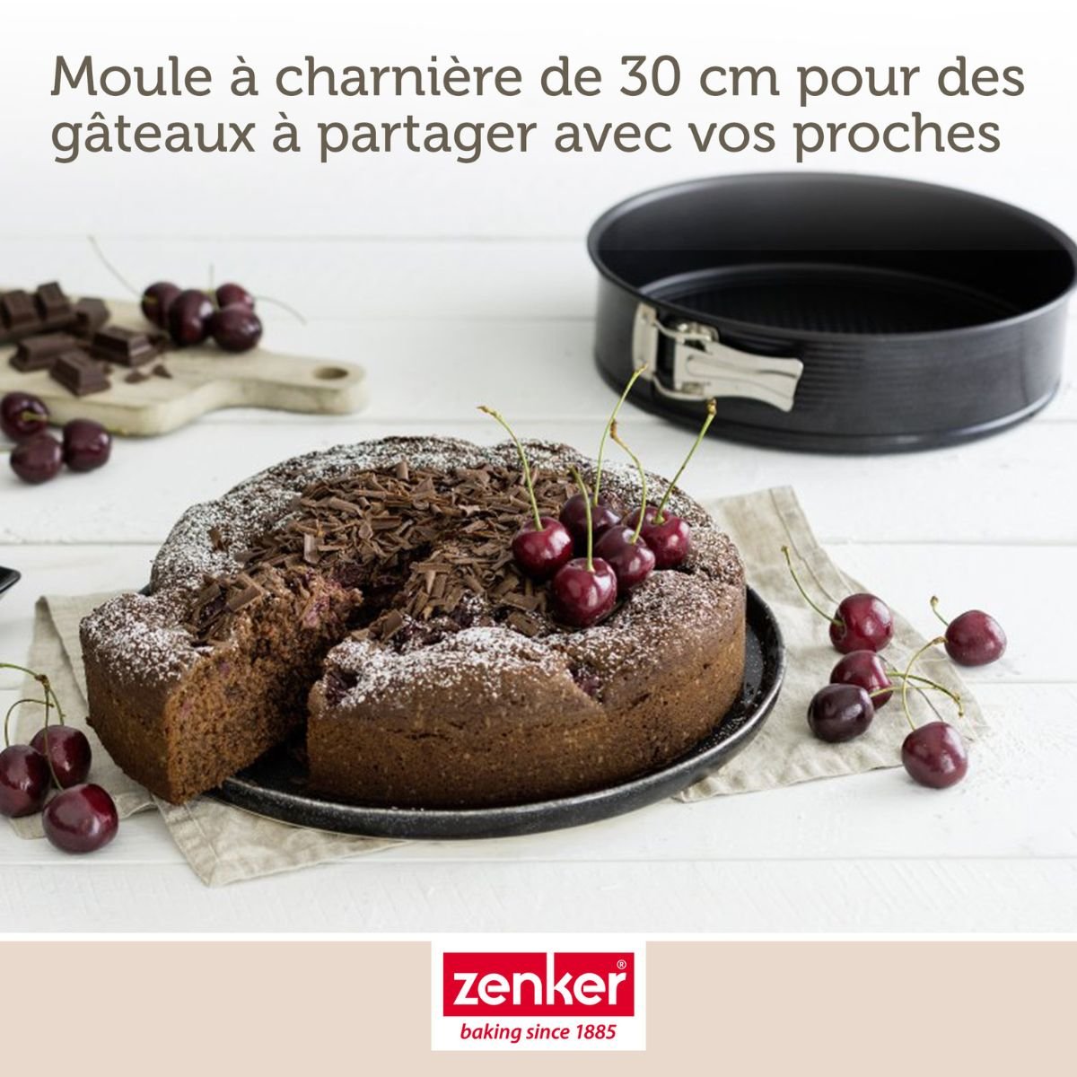 Set de 4 ustensiles de pâtisserie moule à manqué 2 bols noir|inox, ZENKER