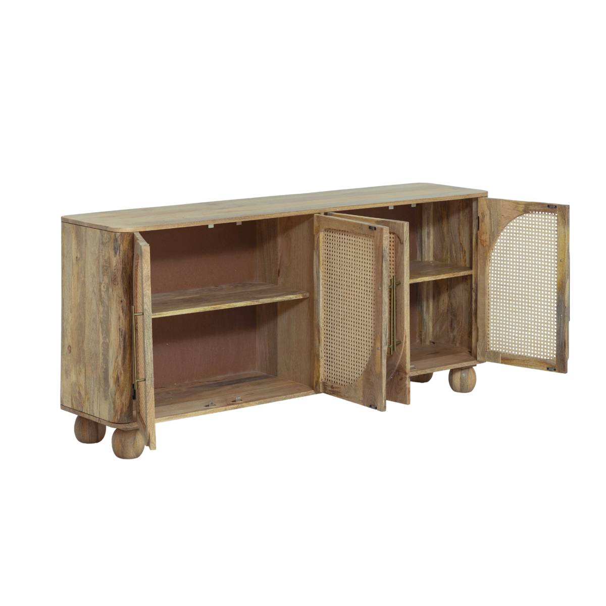 Buffet en bois de manguier THORA bois clair, MADE IN MEUBLES