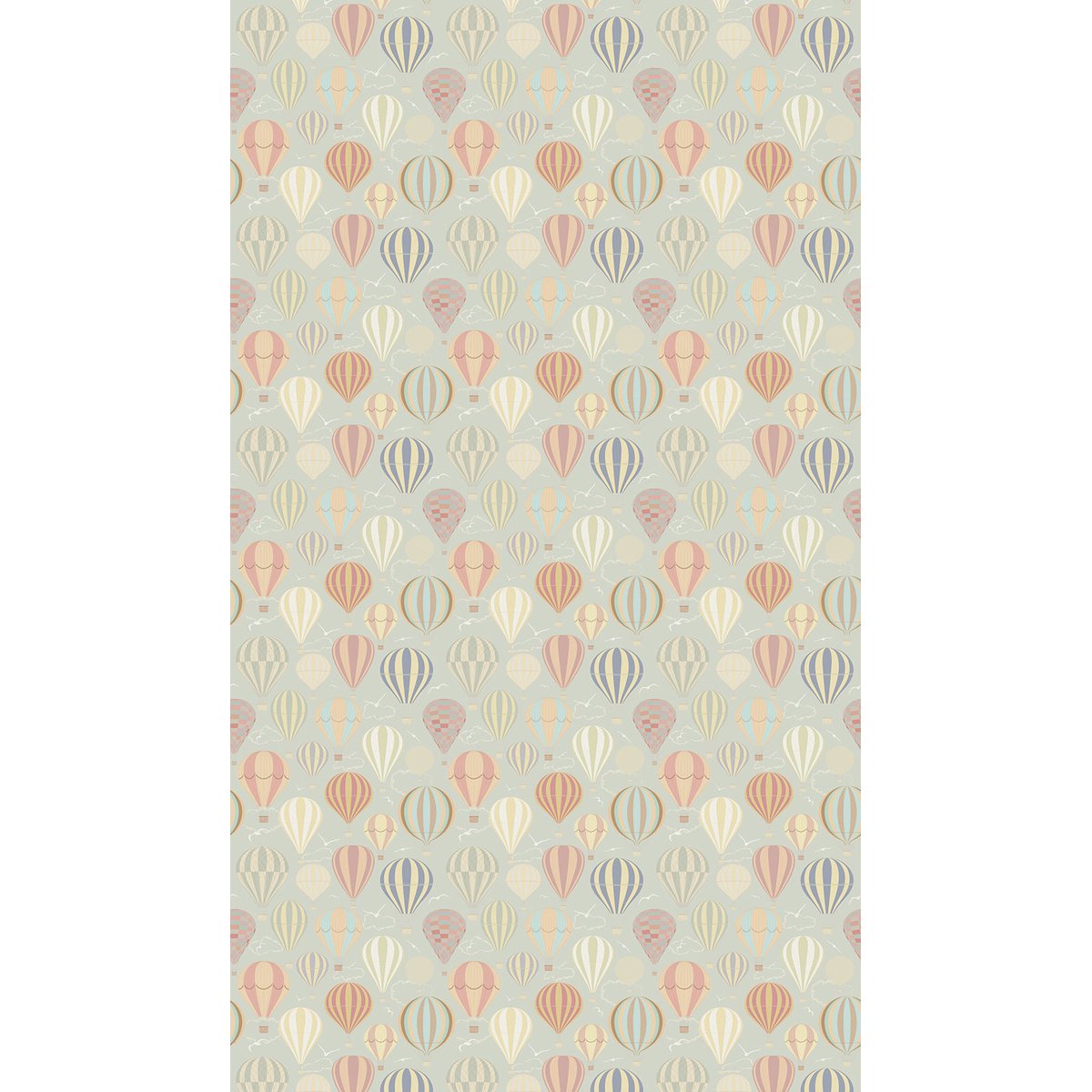 Papier peint chambre enfant montgolfieres intissé, HEXOA