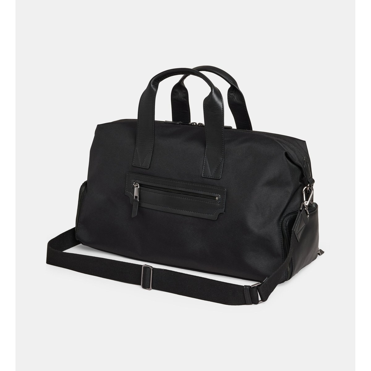 Sac de voyage eliot nylon et cuir noir, GALERIES LAFAYETTE