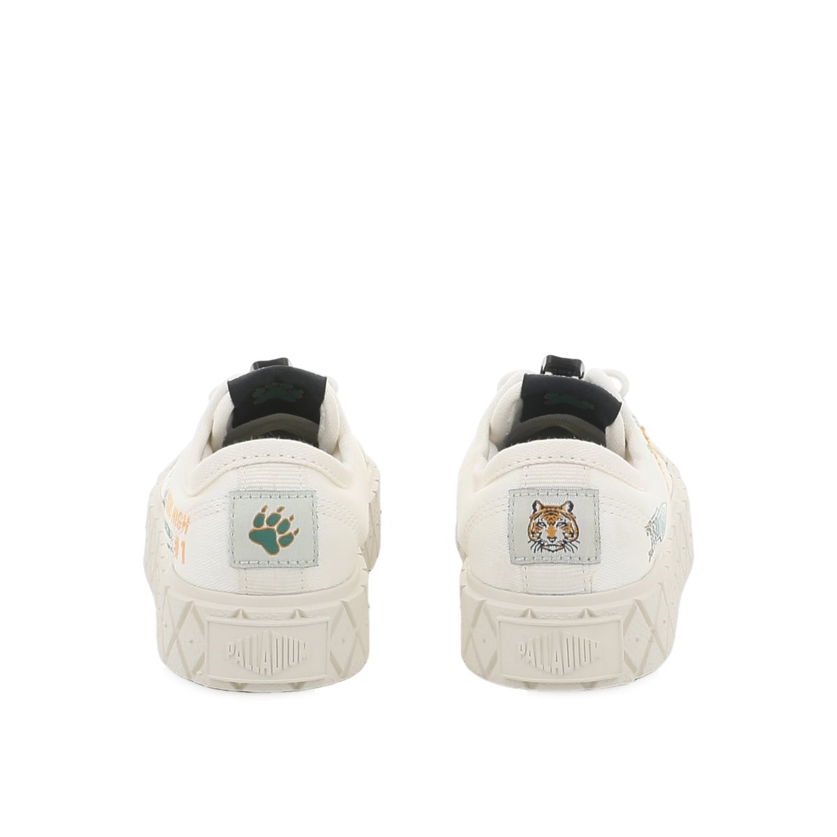 Baskets montantes en coton PALLA ACE TIGERS K blanc-cream white, PALLADIUM