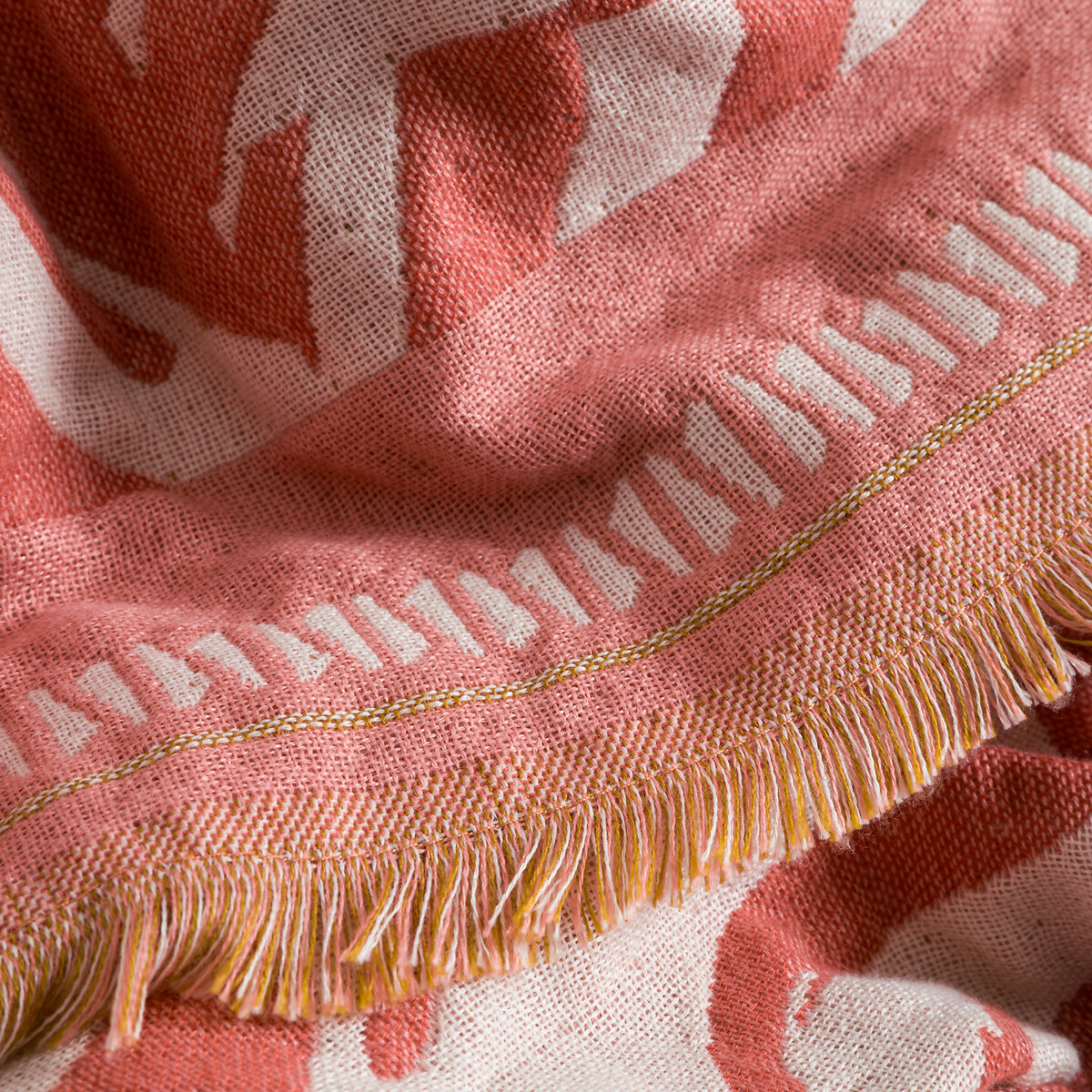 Plaid jacquard frangé, LEAN multicolore, LA REDOUTE INTERIEURS